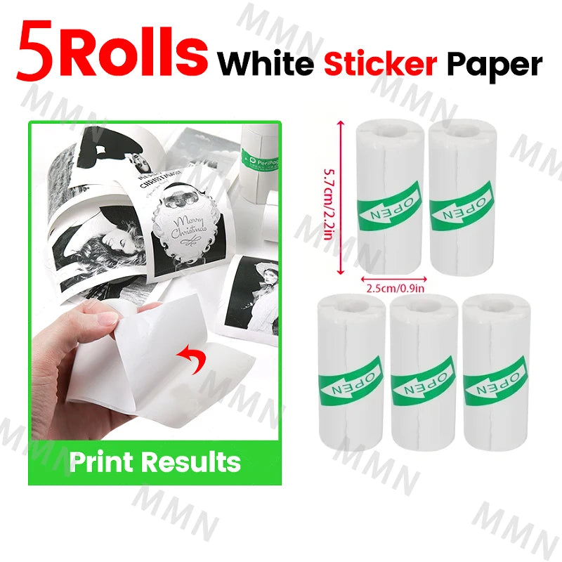 Compact and Efficient Portable Mini Thermal Printer - Perfect for Photos and Labels with Wireless Bluetooth for Android and iOS